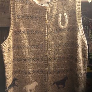 Knit horse vest